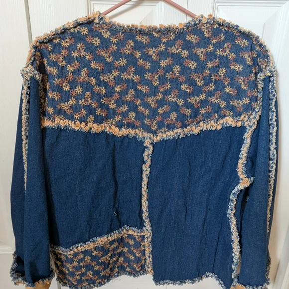 Handmade Patchwork Denim Jacket - Picture 4 of 4